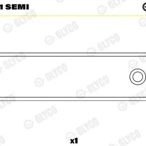 Oferta Tuleja łożyska, korbowód GLYCO 55-2641 SEMI