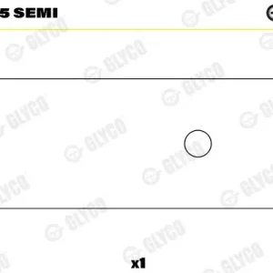 Bestseller Tuleja łożyska, korbowód GLYCO 55-4545 SEMI