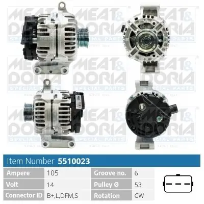 Tani Alternator MEAT & DORIA 5510023