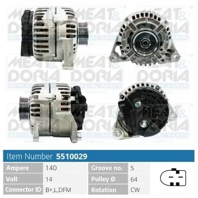 Alternator MEAT & DORIA 5510029 Promocja