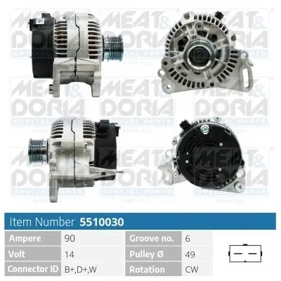 Alternator MEAT & DORIA 5510030 Bezpieczne zakupy
