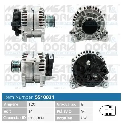 Alternator MEAT & DORIA 5510031 Tylko do końca tygodnia