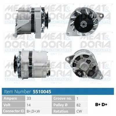 Oferta limitowana Alternator MEAT & DORIA 5510045