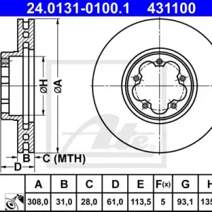 Hit cenowy TARCZA HAM.PRZOD FORD TRANSIT 13-