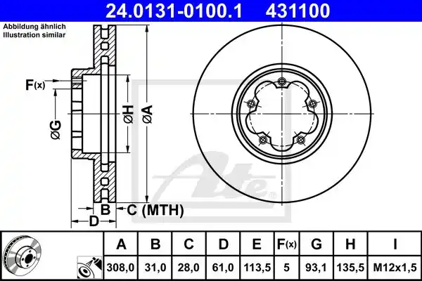 Hit cenowy TARCZA HAM.PRZOD FORD TRANSIT 13-
