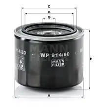 Hit cenowy Filtr oleju MANN-FILTER WP914/80 WP91480