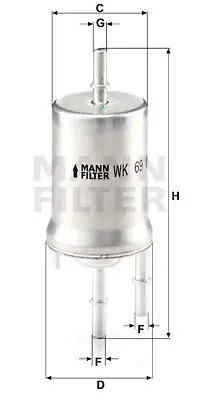 Filtr paliwa MANN-FILTER WK69 PP836/2 Premium