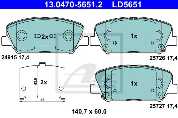KLOCKI HAM.CERAMIC PRZOD HYUNDAI I30 11- Kup online
