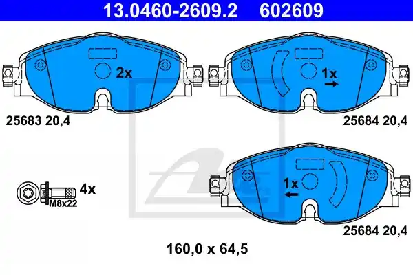 Ostatnie sztuki KLOCKI HAM.PRZOD VW CADDY IV 15-